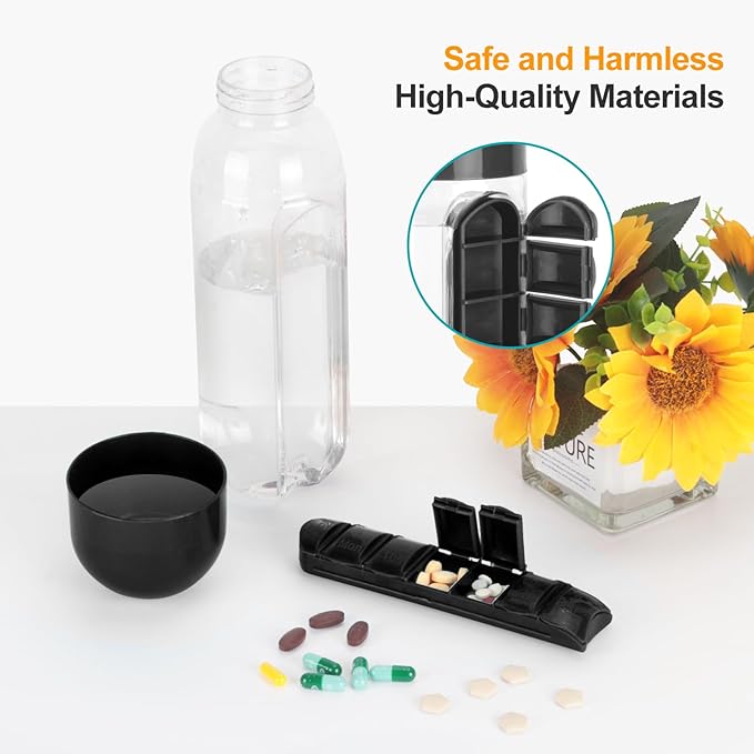 2 in 1 Water Bottle Medicine Box Storage Box