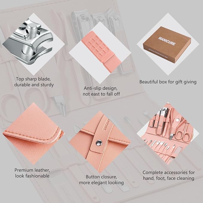 Manicure Professional Nail Clippers Set-16pcs
