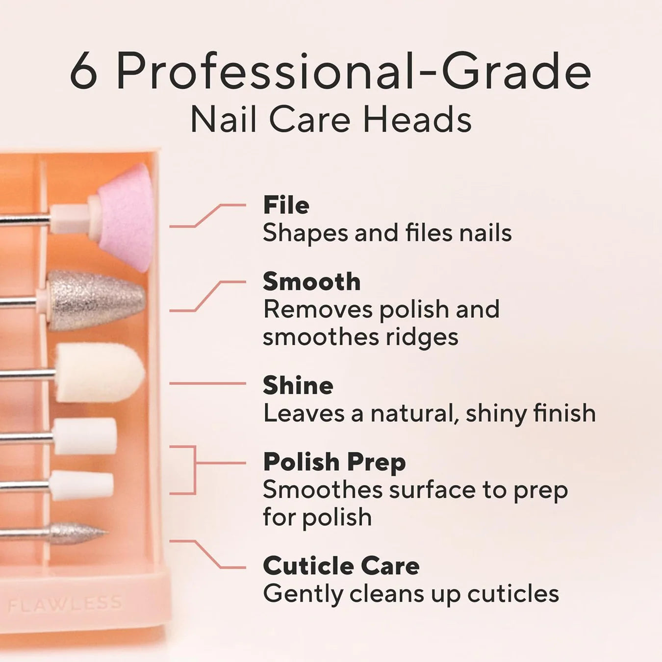 Flawless Salon Nails Kit, Electronic Nail File and Full Pedicure Tool