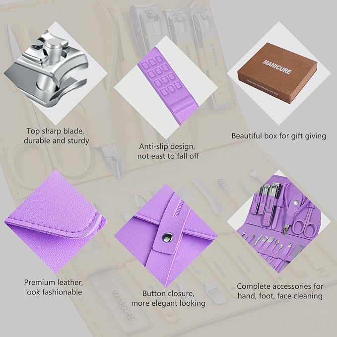 Manicure Professional Nail Clippers Set-16pcs