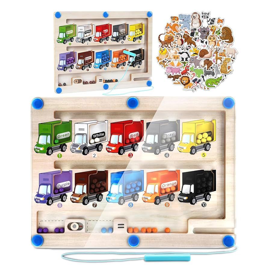 Magnetic Color and Number Maze-Educational Motor Skills toys