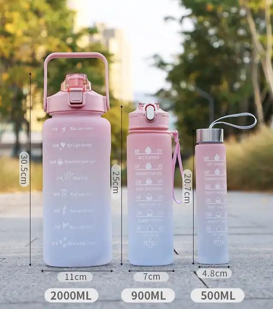 3 in 1 Sports Water Bottle Cold Driker Multi Purpose