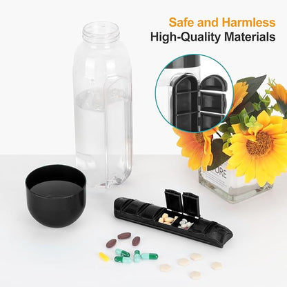 2 in 1 Water Bottle Medicine Box Storage Box
