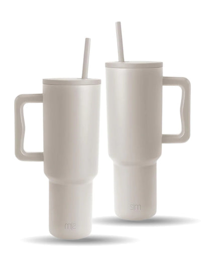 Modern Tumbler with Handle and Straw Lid