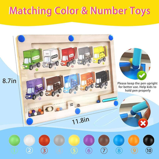 Magnetic Color and Number Maze-Educational Motor Skills toys