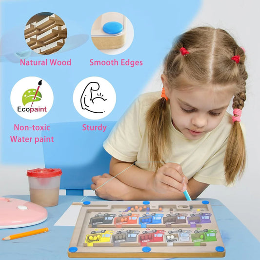 Magnetic Color and Number Maze-Educational Motor Skills toys