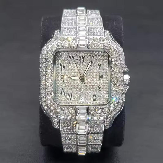 Arabic Ice Stone Watch - Karan Aujla Watch